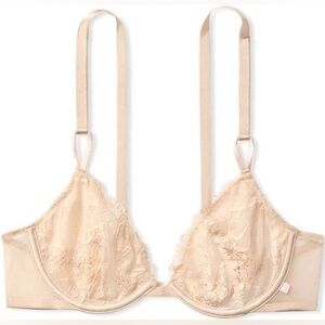 Victoria's Secret unlined Demi T Bra nude Blush Pink 38DDD
